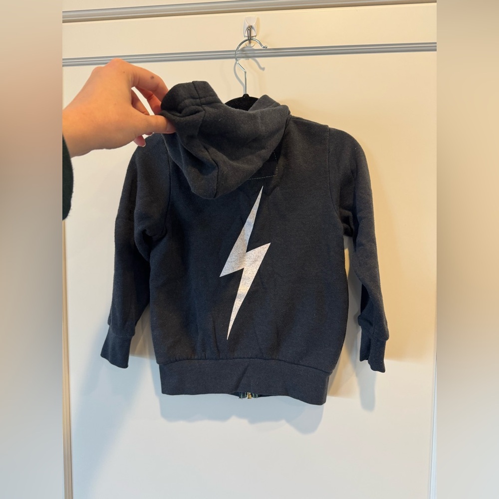 Aviator Nation - KIDS BOLT PRINT ZIP HOODIE - Navy // White - Picture 2 of 6